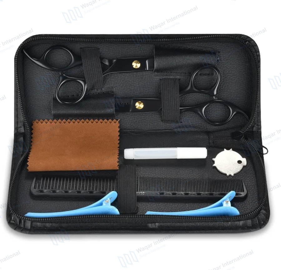 Home Hair Cutting Kit Stainless Steel Scissors Thinning — beauty instruments manufactured by Waqar International, Sialkot