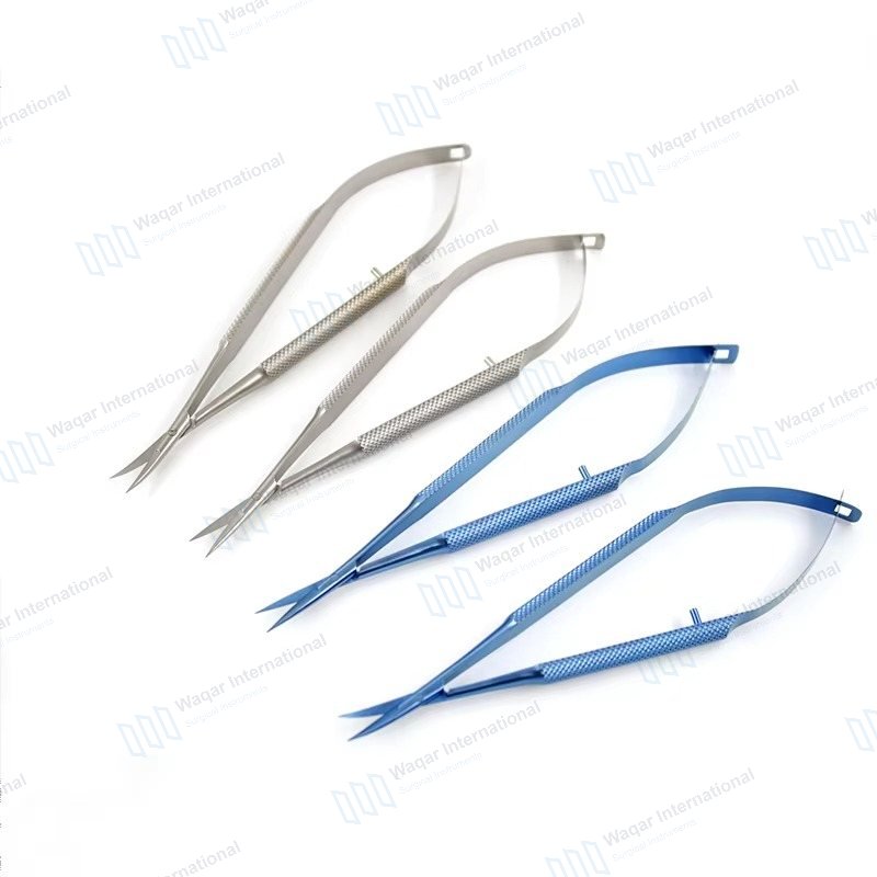 TC Castroviejo Micro Scissors 12cm Tungsten Carbide — eye instruments manufactured by Waqar International, Sialkot