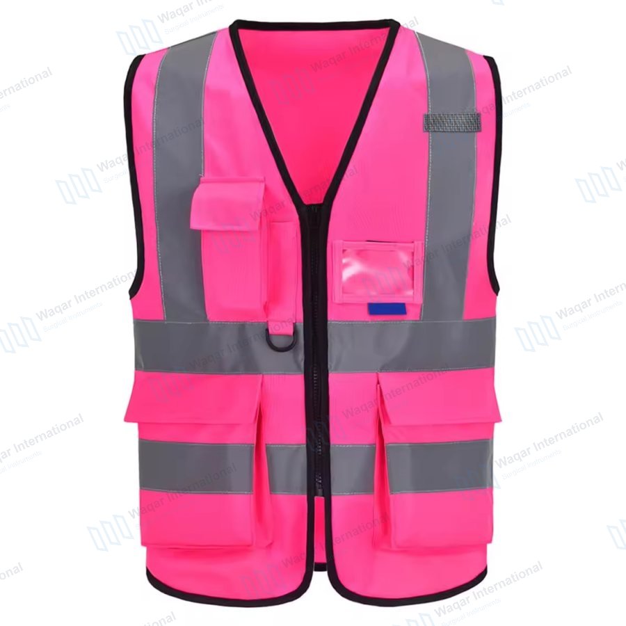 Unisex High Visibility ANSI Safety Workwear Vest — surgical instruments manufactured by Waqar International, Sialkot