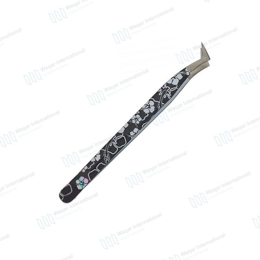 Stainless Steel J2 Japanese Beauty Eyelash Tweezers Grip Smooth — beauty instruments manufactured by Waqar International, Sialkot