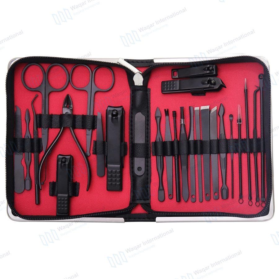 Stainless Steel Portable Manicure Set Pedicure Care — beauty instruments manufactured by Waqar International, Sialkot