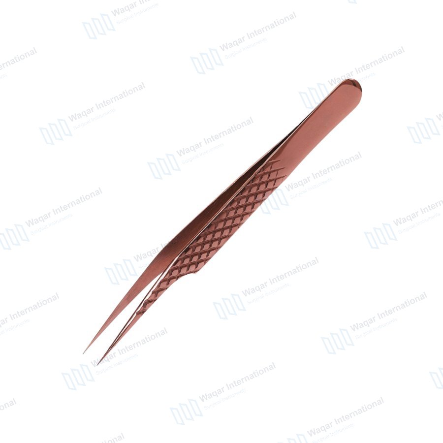 J2 Japanese Stainless Steel Pointed Curved Tip Eyelash Tweezers-Durable — beauty instruments manufactured by Waqar International, Sialkot