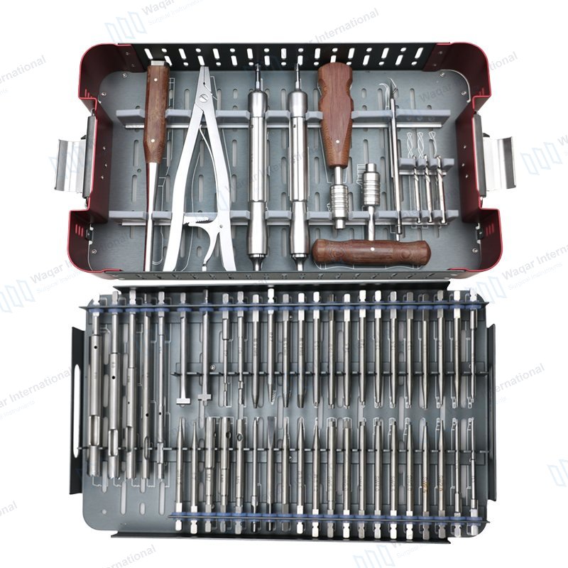Orthopedic Instrument Set Steel 56PCS Broken Screw Removal — orthopedic instruments manufactured by Waqar International, Sialkot