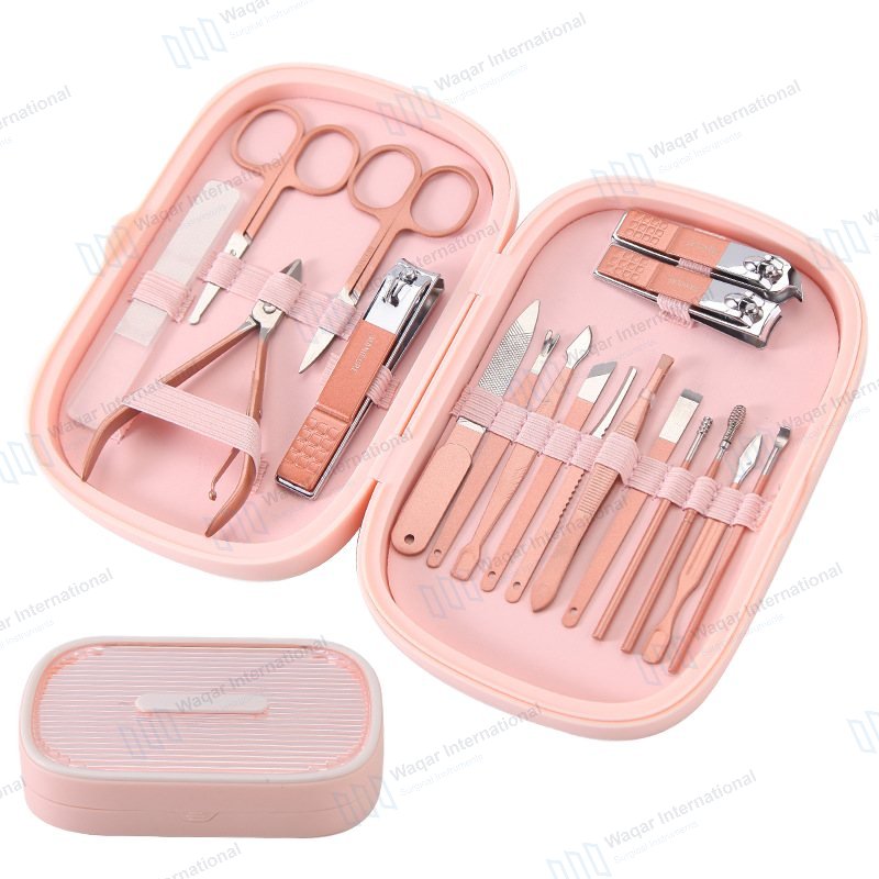 18pcs Infant Stainless Steel 18 1 Nail Clippers Kit — beauty instruments manufactured by Waqar International, Sialkot