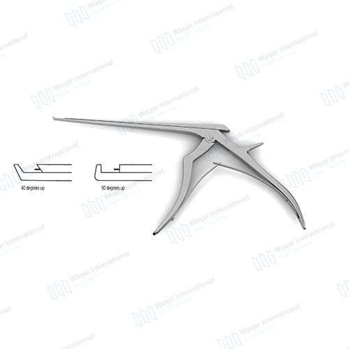 Kerrison Bayonet Black Rongeur 45 Non-Reflective — orthopedic instruments manufactured by Waqar International, Sialkot