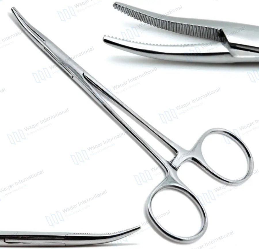 5 Inch Curved Mosquito Hemostatic Forceps Stainless Steel Locking — surgical instruments manufactured by Waqar International, Sialkot