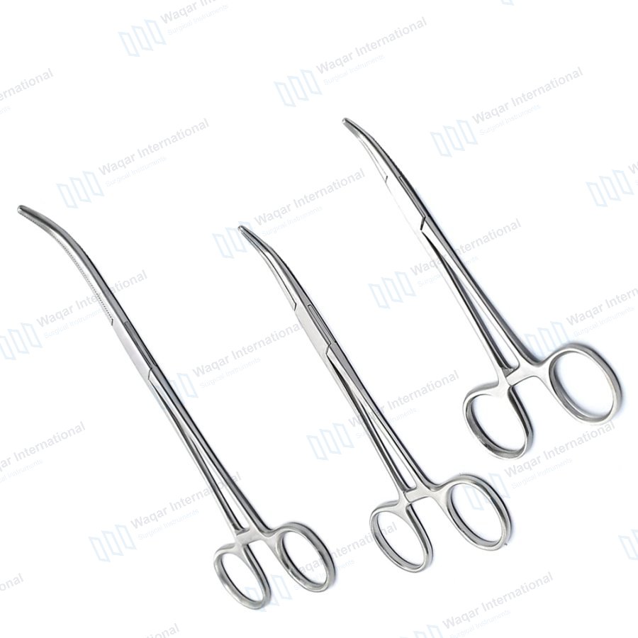 Curved Mosquito Hemostatic Forceps Stainless Steel Surgical Artery Clamp — veterinary instruments manufactured by Waqar International, Sialkot