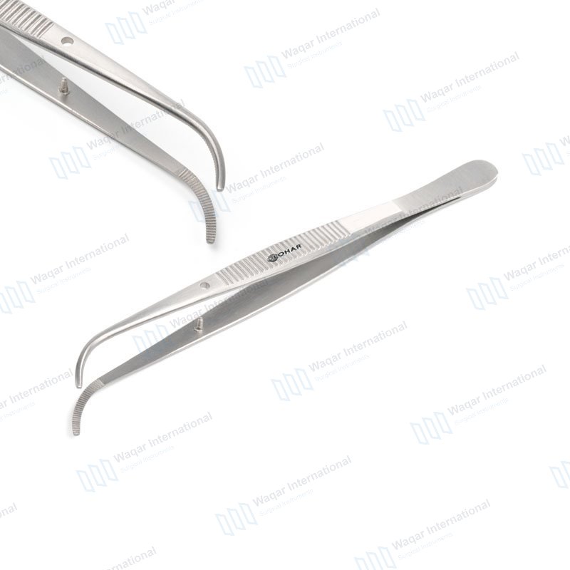 Stainless Steel Dental Cotton Dressing Tweezer Surgical Tissue — dental instruments manufactured by Waqar International, Sialkot