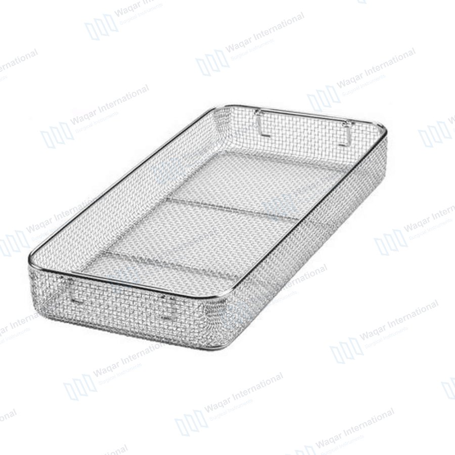 Stainless Steel Wire Mesh Sterilization Basket — surgical instruments manufactured by Waqar International, Sialkot