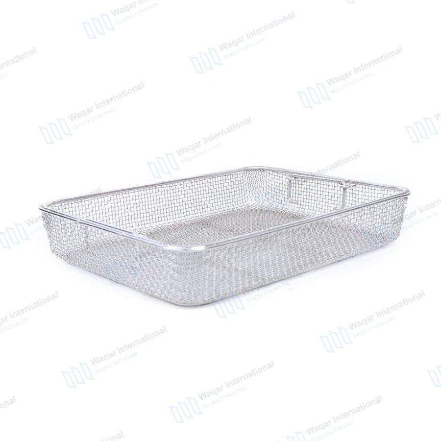 Stainless Steel Dental Instrument Sterilization Tray — dental instruments manufactured by Waqar International, Sialkot
