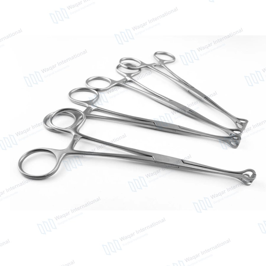 Stainless Steel Babcock Tissue Forceps Atraumatic Surgical Clamp Set — surgical instruments manufactured by Waqar International, Sialkot