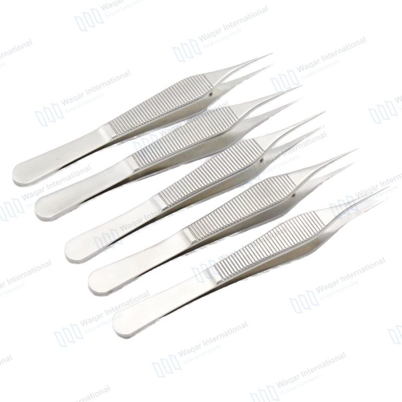 Adson Stainless Steel Hair Transplant Forceps Surgical Instrument — surgical instruments manufactured by Waqar International, Sialkot