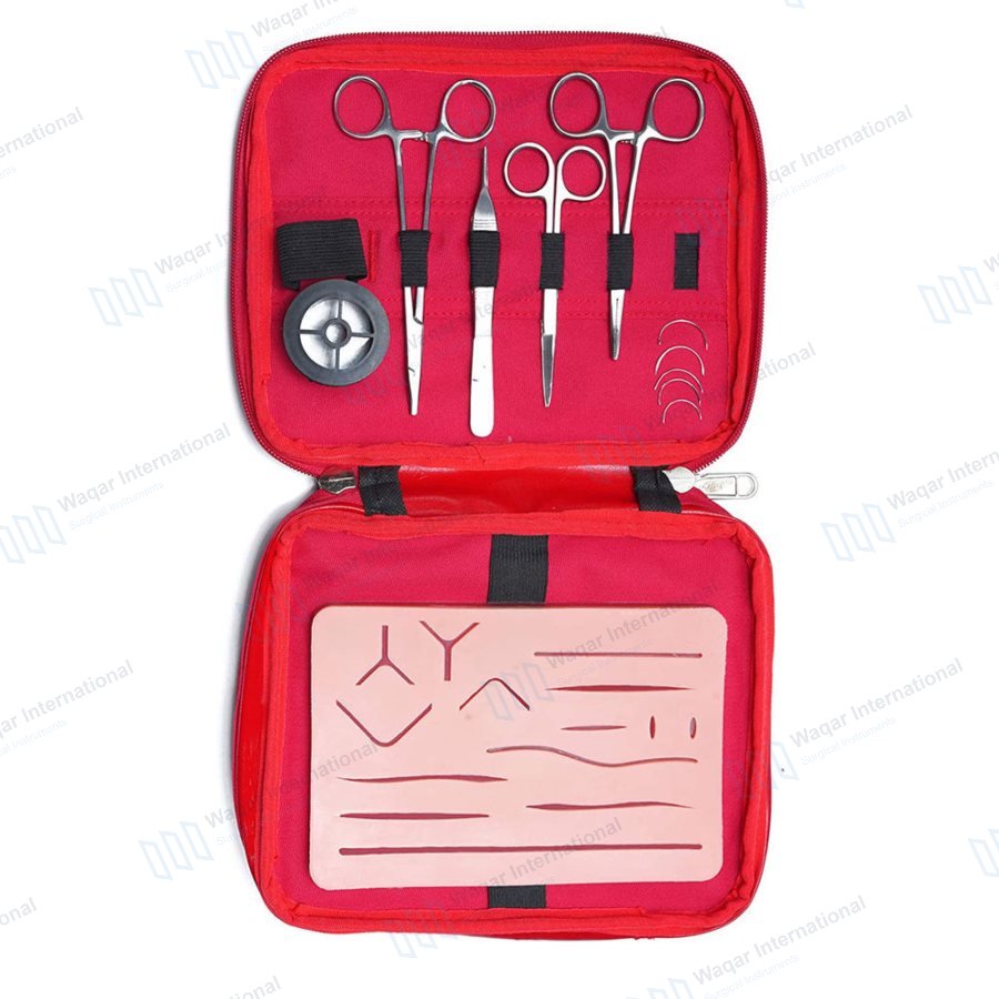 Surgical Suture Practice Kit Medical Training Instruments — surgical instruments manufactured by Waqar International, Sialkot