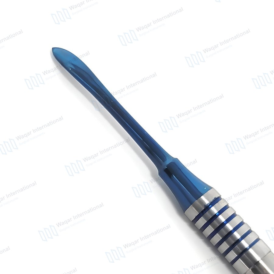 Dental Molt M9 Elevator Blue Titanium Coated — dental instruments manufactured by Waqar International, Sialkot