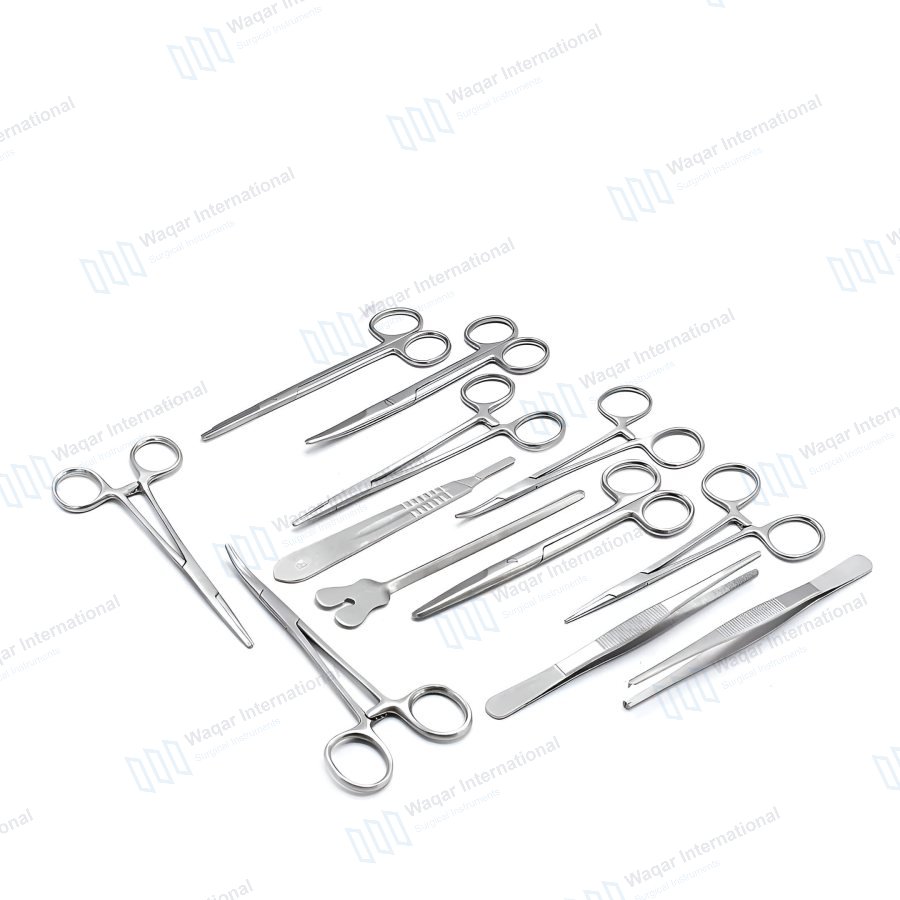 13 PCS Minor Surgical Instrument Set — surgical instruments manufactured by Waqar International, Sialkot