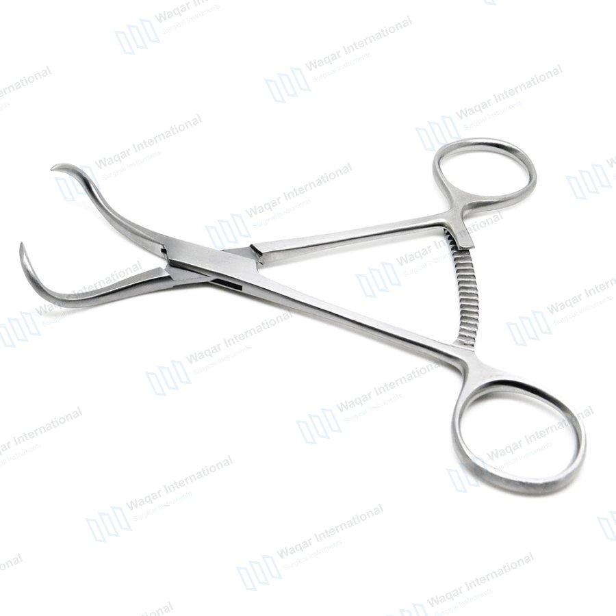 Orthopedic Bone Reduction Forceps Curved Ratchet Surgical Tool — orthopedic instruments manufactured by Waqar International, Sialkot