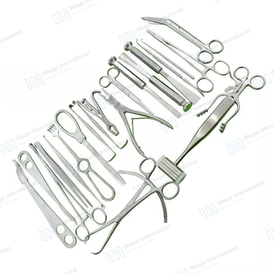 General Surgical Instruments Kit — surgical instruments manufactured by Waqar International, Sialkot
