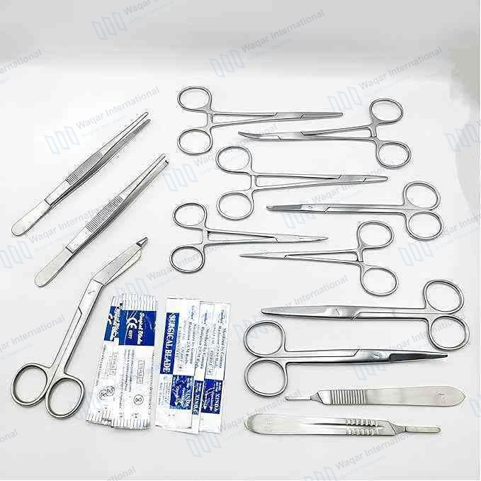 Surgical Instruments Kit Stainless Steel Medical Tools — surgical instruments manufactured by Waqar International, Sialkot