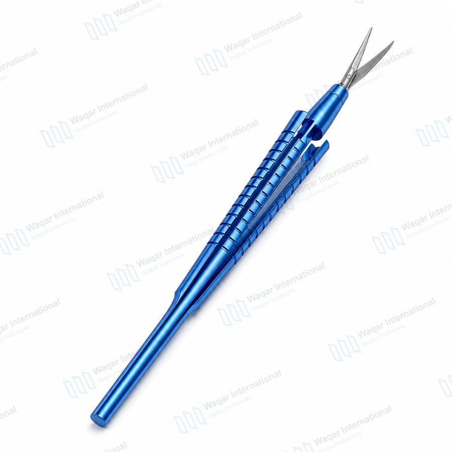 Stainless Steel Retinal Scissors Ophthalmic Microsurgical — eye instruments manufactured by Waqar International, Sialkot