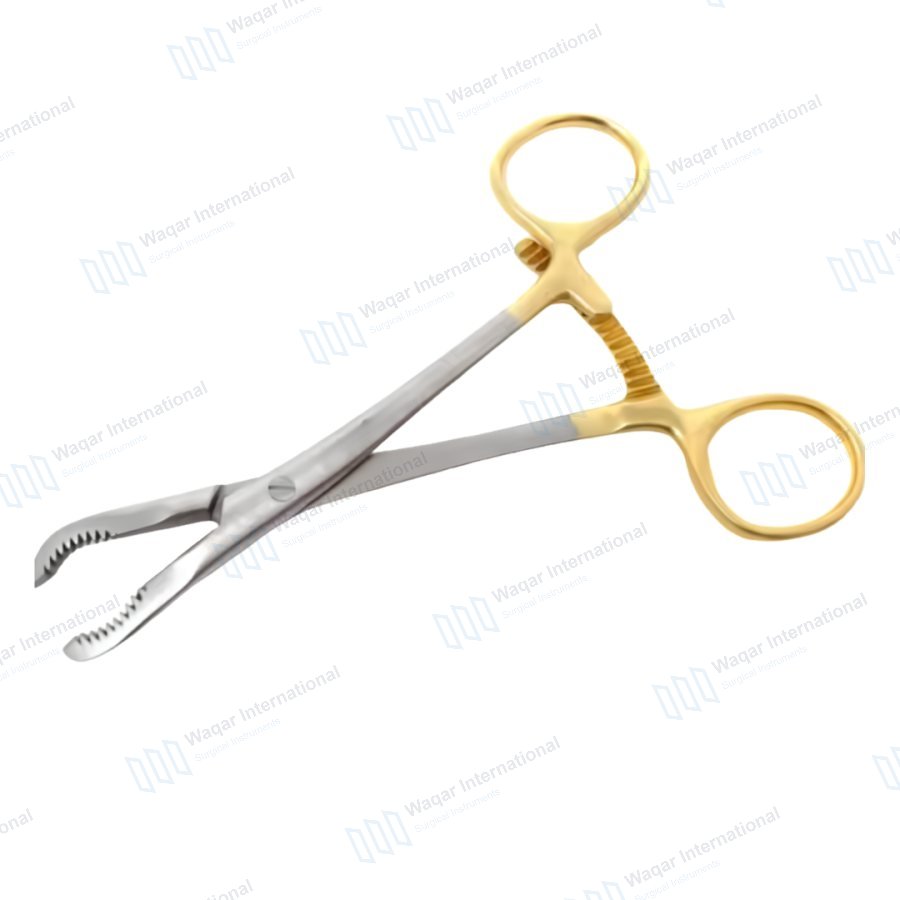 Bone Reduction Forceps with Teeth Curved 5.5 Inch Orthopedic — dental instruments manufactured by Waqar International, Sialkot