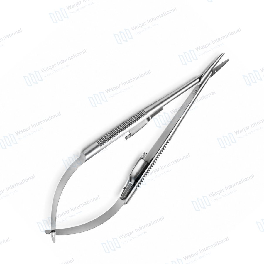 Castroviejo Needle Holder with Lock Reusable Microsurgical — eye instruments manufactured by Waqar International, Sialkot