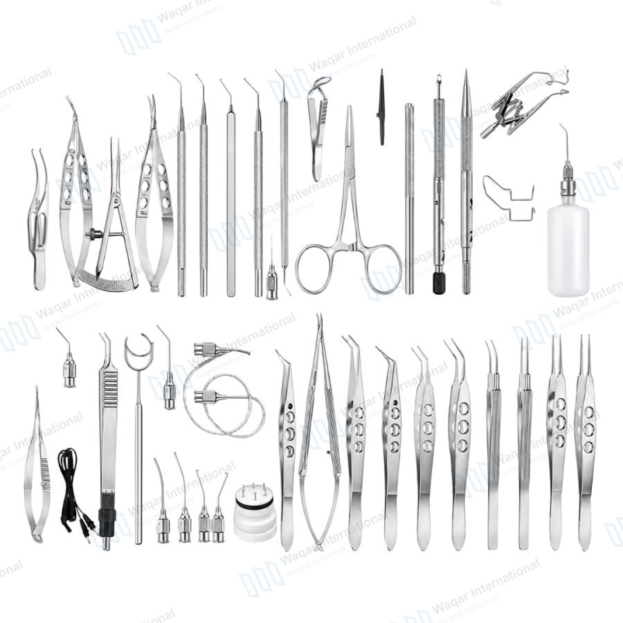 Extracap Phaco Set 15 PCS Eye Surgery — surgical instruments manufactured by Waqar International, Sialkot