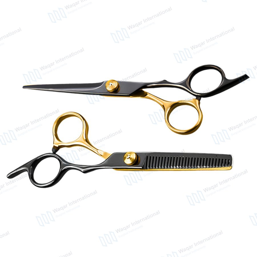 440C Stainless Steel Barber Scissors Set Hair — beauty instruments manufactured by Waqar International, Sialkot