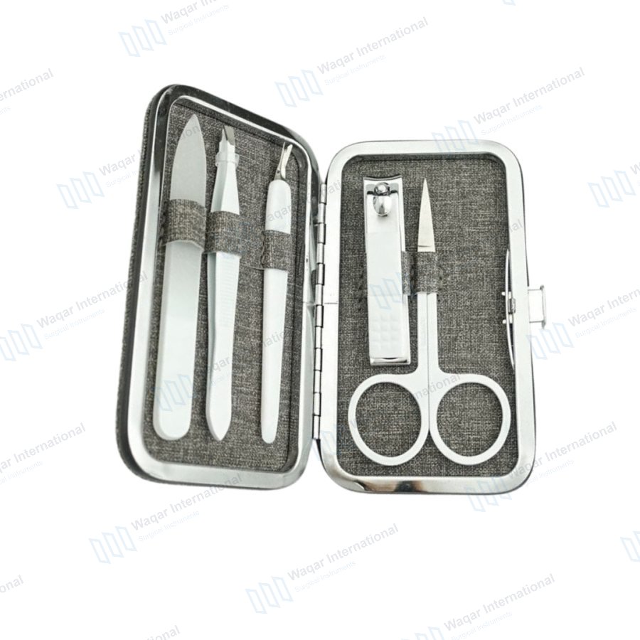 Manicure Pedicure Kit Stainless Steel Nail Grooming Set — beauty instruments manufactured by Waqar International, Sialkot