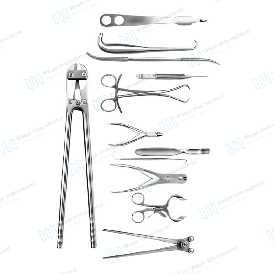 12PCS Orthopedic Surgery Set Stainless Steel Orthopedic — orthopedic instruments manufactured by Waqar International, Sialkot