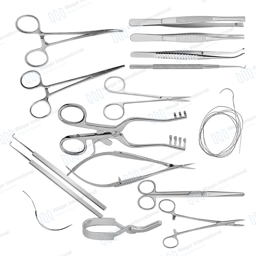 Cardiovascular Surgical Instrument Set Stainless Steel Hospital — surgical instruments manufactured by Waqar International, Sialkot