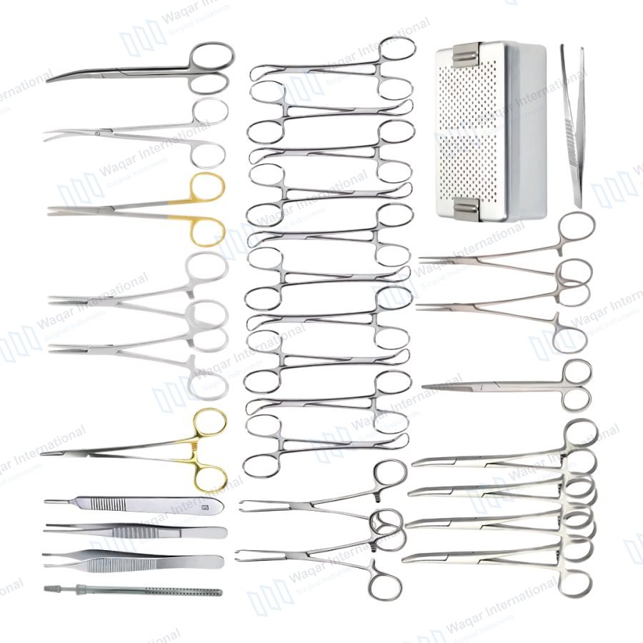 Feline Spay Neuter Instrument Set Stainless Steel Veterinary — veterinary instruments manufactured by Waqar International, Sialkot