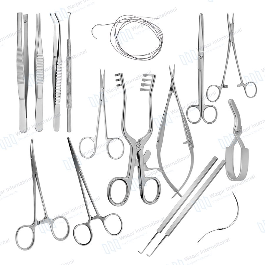 Cardiovascular Surgical Instrument Set Stainless Steel — surgical instruments manufactured by Waqar International, Sialkot