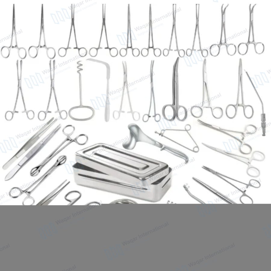 Surgical Scissor Set Stainless Steel Abdominal Dissecting Instrument Kit — surgical instruments manufactured by Waqar International, Sialkot