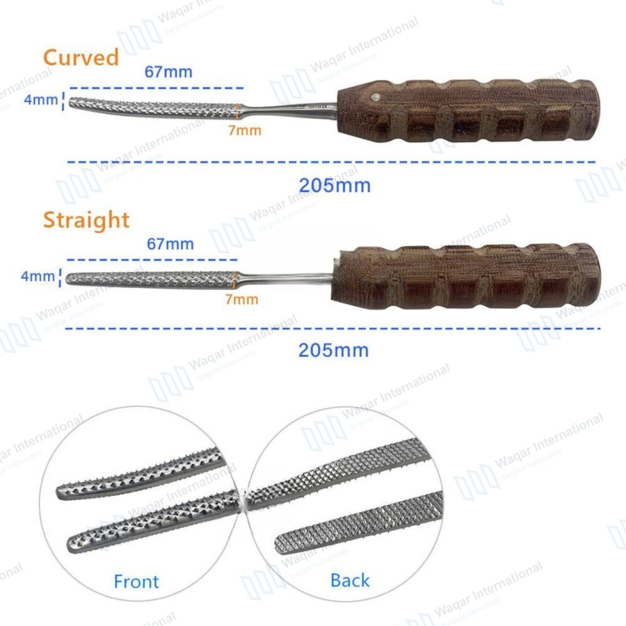 Orthopedic Bone Rasp Bone File Trochlea Rasp — orthopedic instruments manufactured by Waqar International, Sialkot