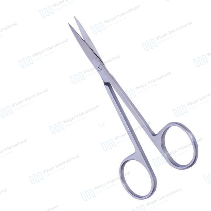 Iris Scissors Stainless Steel Surgical Eye Scissors Straight Curved — eye instruments manufactured by Waqar International, Sialkot