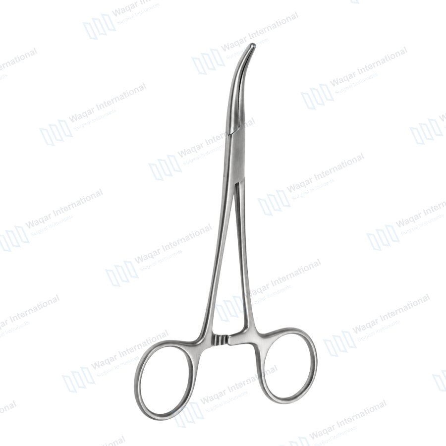 Kelly Curved Clamp Stainless Steel Hemostatic Artery Forceps — surgical instruments manufactured by Waqar International, Sialkot
