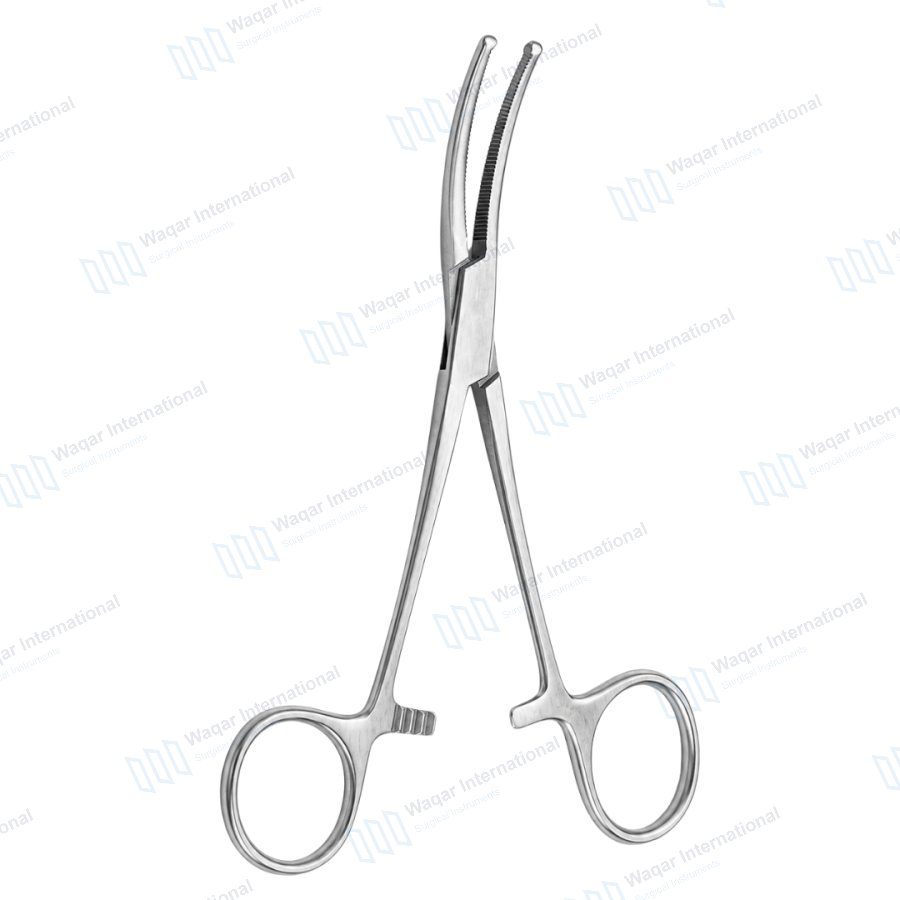 Rochester Ochsner Curved Forceps Heavy Duty Tissue Grasping Clamp — surgical instruments manufactured by Waqar International, Sialkot