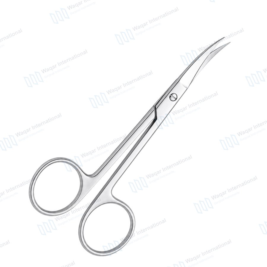 Curved Iris Scissors Stainless Steel Precision Surgical Dissecting Scissors — eye instruments manufactured by Waqar International, Sialkot