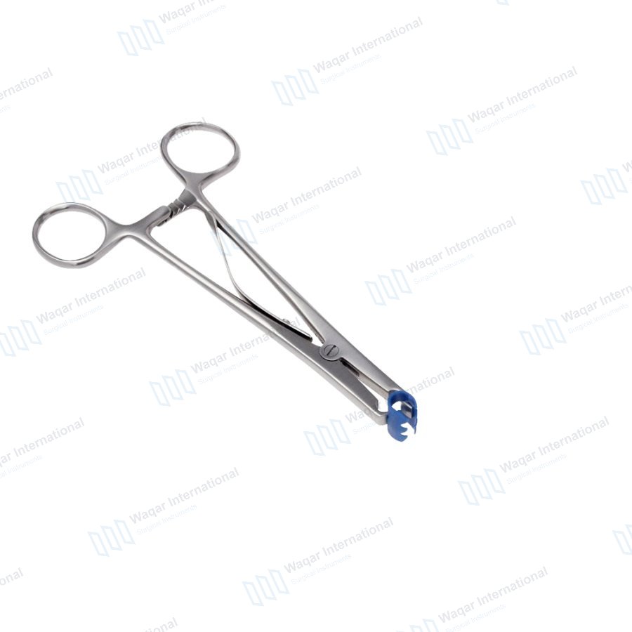 Surgical Hemostatic Forceps With Blue Clip — surgical instruments manufactured by Waqar International, Sialkot