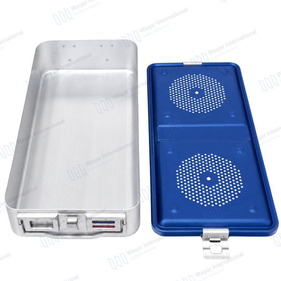 Hospital Sterilization Tray Container 565265120mm Stainless Steel Instrument Set — surgical instruments manufactured by Waqar International, Sialkot