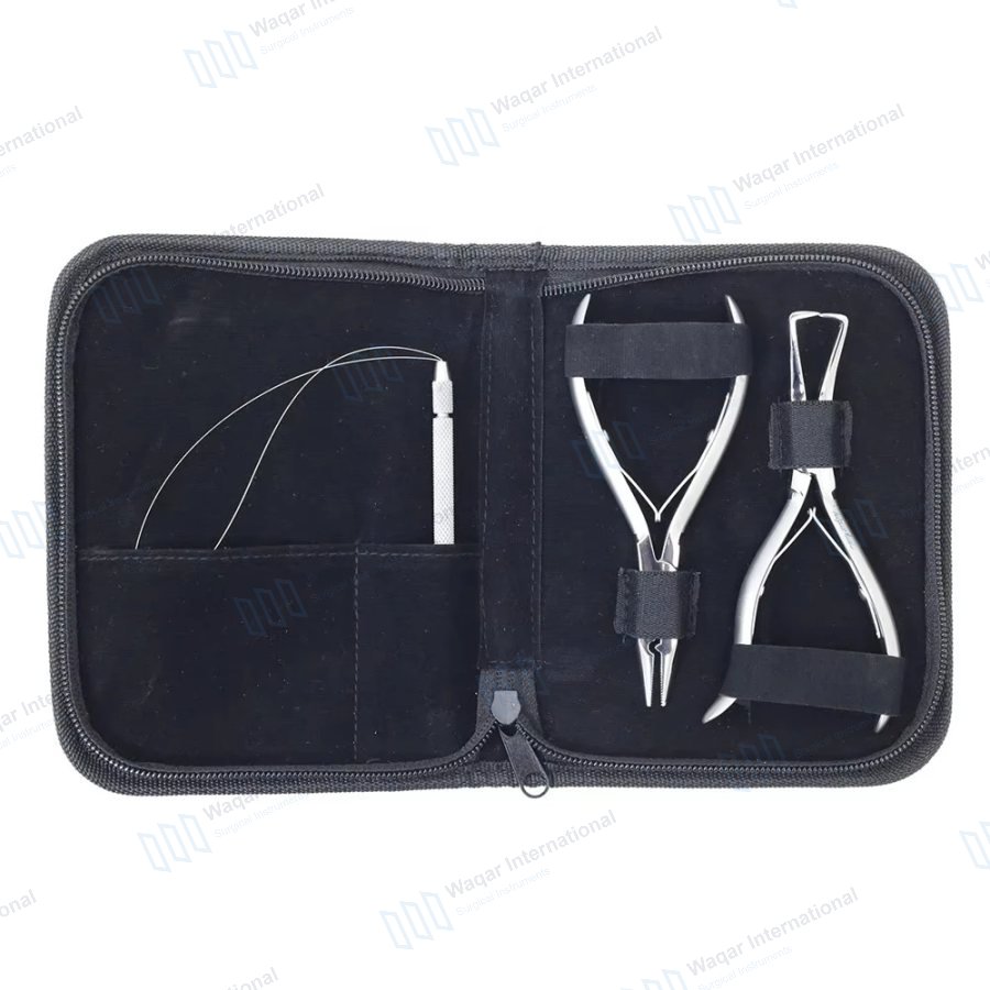 Stainless Steel 4-Piece Hair Extension Pliers — surgical instruments manufactured by Waqar International, Sialkot
