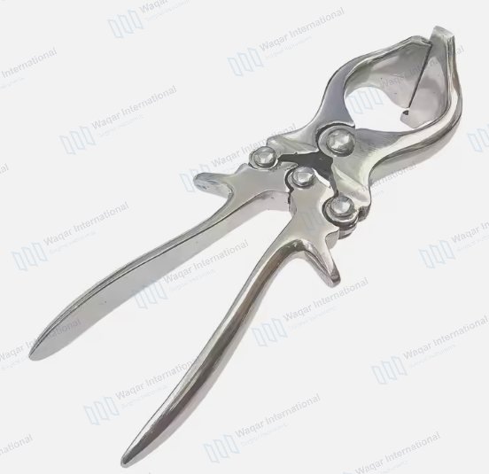 Reusable 304 Stainless Steel Blood Pig Sheep Castration Pliers — surgical instruments manufactured by Waqar International, Sialkot