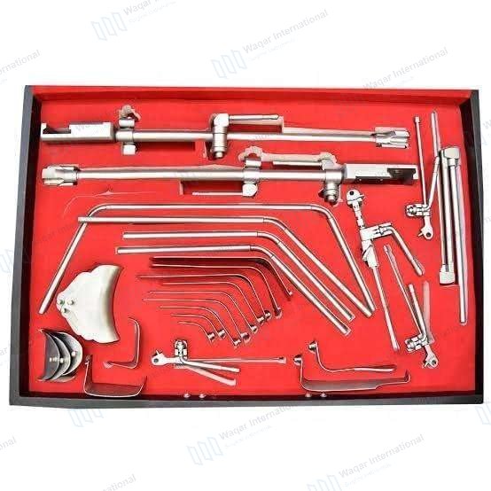 Steel Machinery Thompson Retractor Instrument Set Secure — surgical instruments manufactured by Waqar International, Sialkot