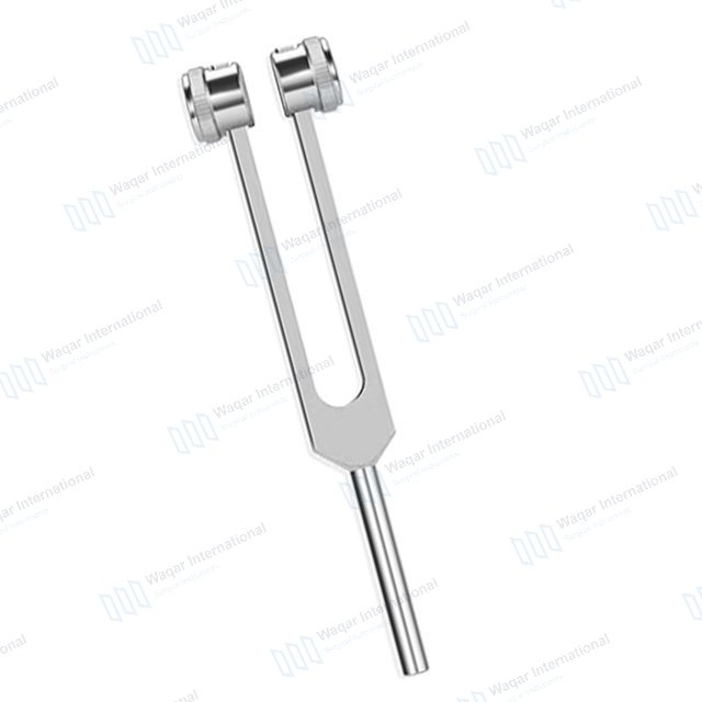 128Hz Stainless Steel Tuning Fork Reflex Hammer — surgical instruments manufactured by Waqar International, Sialkot