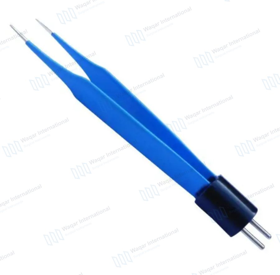 Private Label Bayonet Bipolar Forceps — electro surgical instruments manufactured by Waqar International, Sialkot