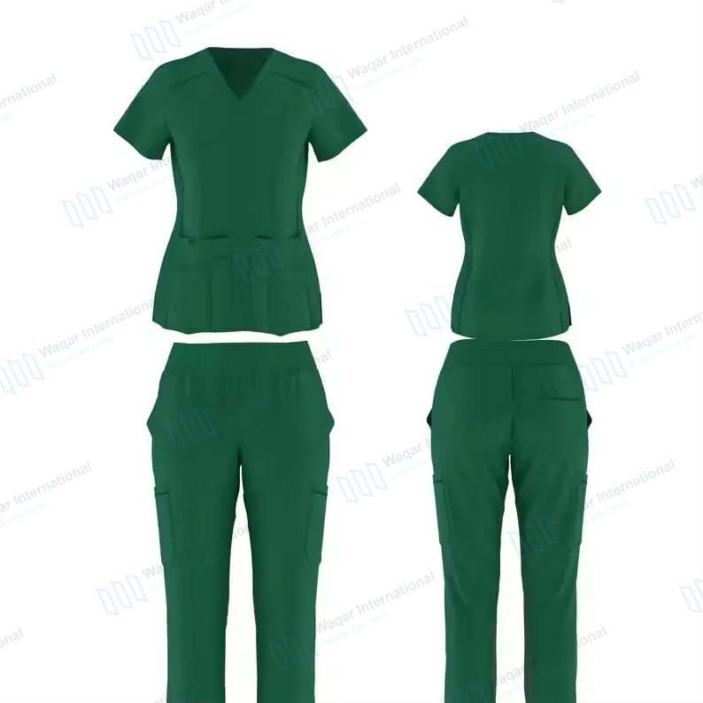 Fashionable Woven Canvas Medical Scrub Sets Service — surgical instruments manufactured by Waqar International, Sialkot