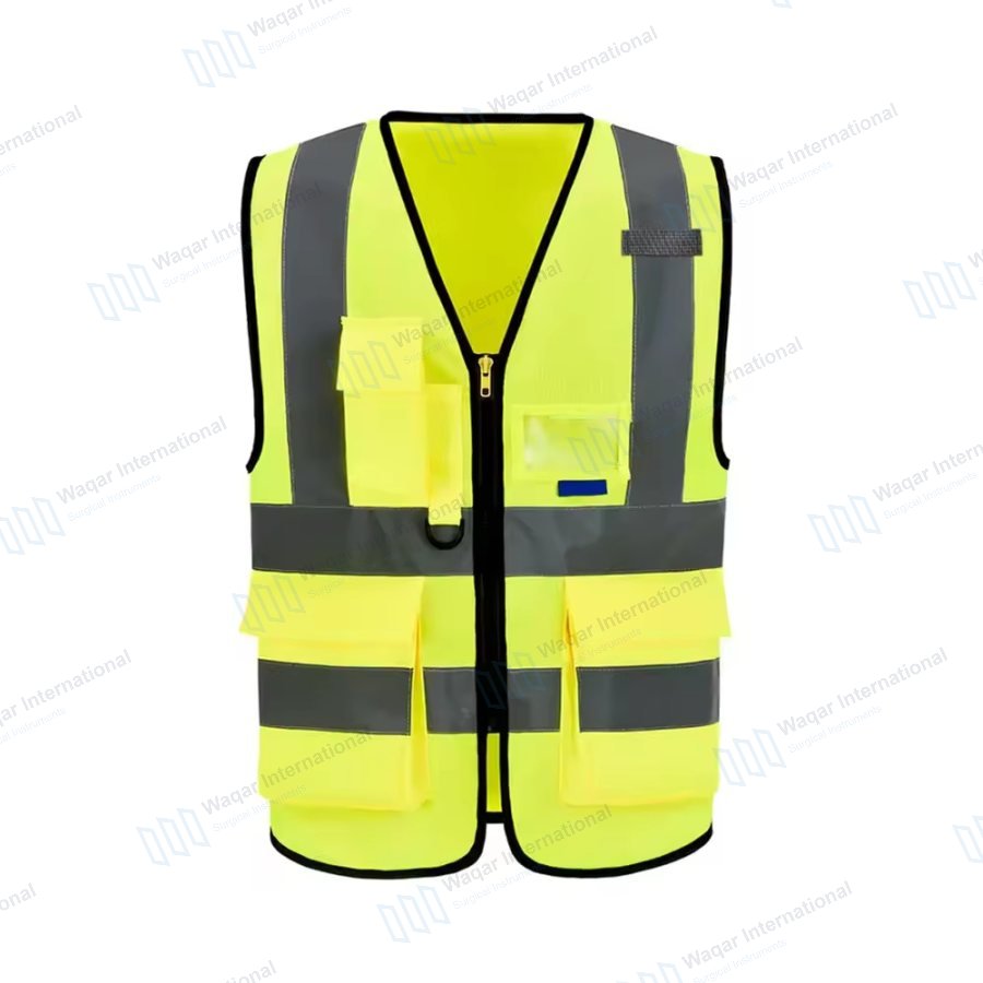 Unisex ANSI High Visibility Safety Workwear Vest — surgical instruments manufactured by Waqar International, Sialkot