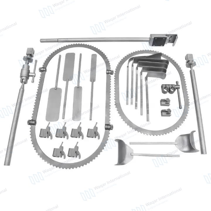 Bookwalter Stainless Steel Self Retaining Surgical Retractor System — surgical instruments manufactured by Waqar International, Sialkot