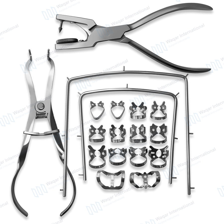 Rubber Dam Kit Dental Isolation Instrument Set — dental instruments manufactured by Waqar International, Sialkot
