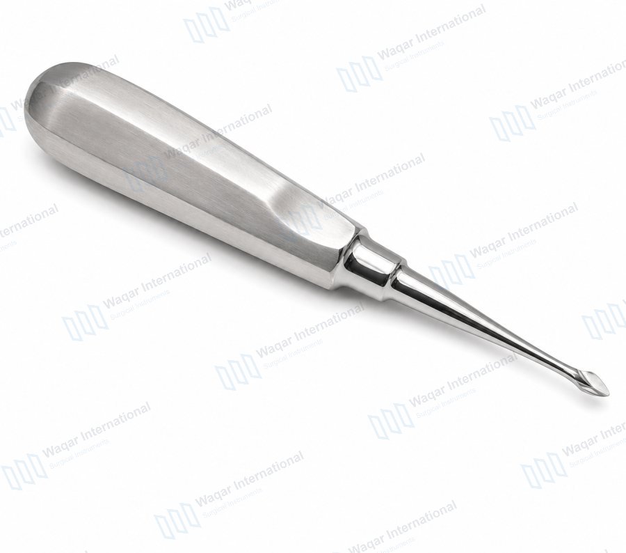 Bernard Spade Root Tip Elevator Stainless Steel Curved Dental — dental instruments manufactured by Waqar International, Sialkot